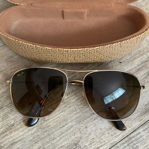 Maui Jim Cliff House Polarized Aviator Sunglasses